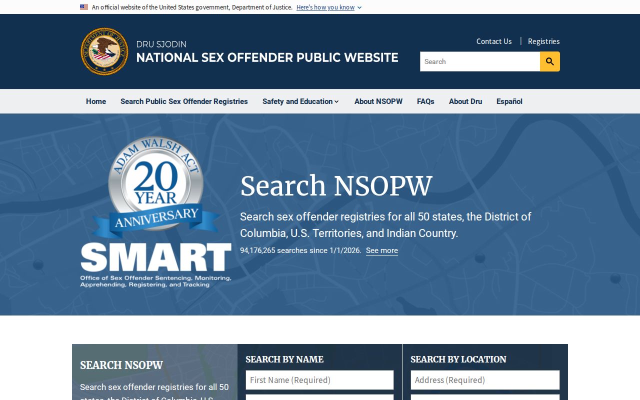Lee County sex offender check using the national NSOPW search
