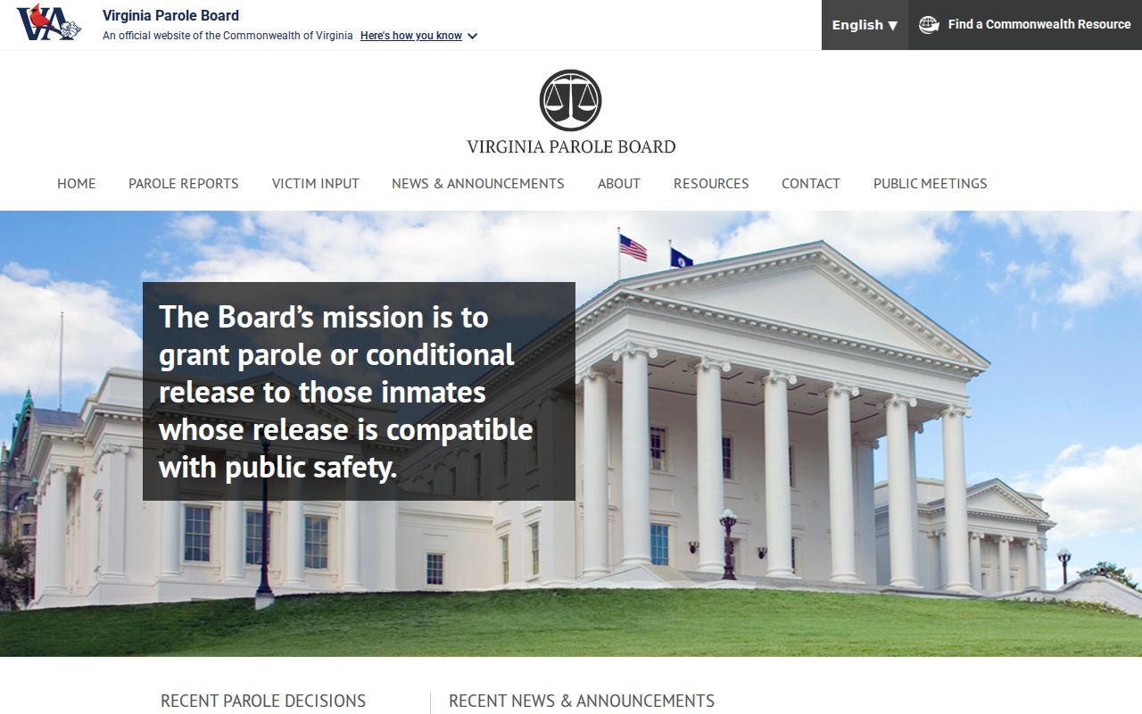 Lee County criminal record research through the Virginia Parole Board